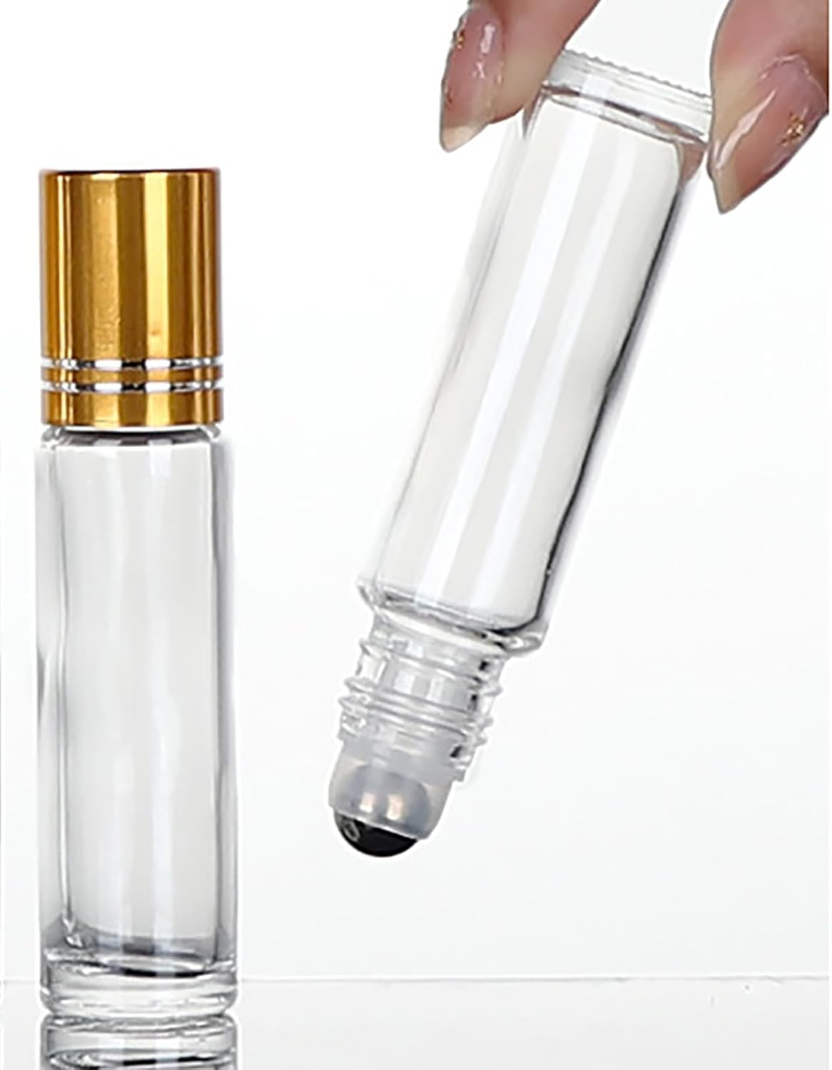 3 Pcs 15Ml Glass Roller Bottles with Stainless Steel Roller Ball Applicator Perfume Rollerball Container Essential Oil Roll on Bottle