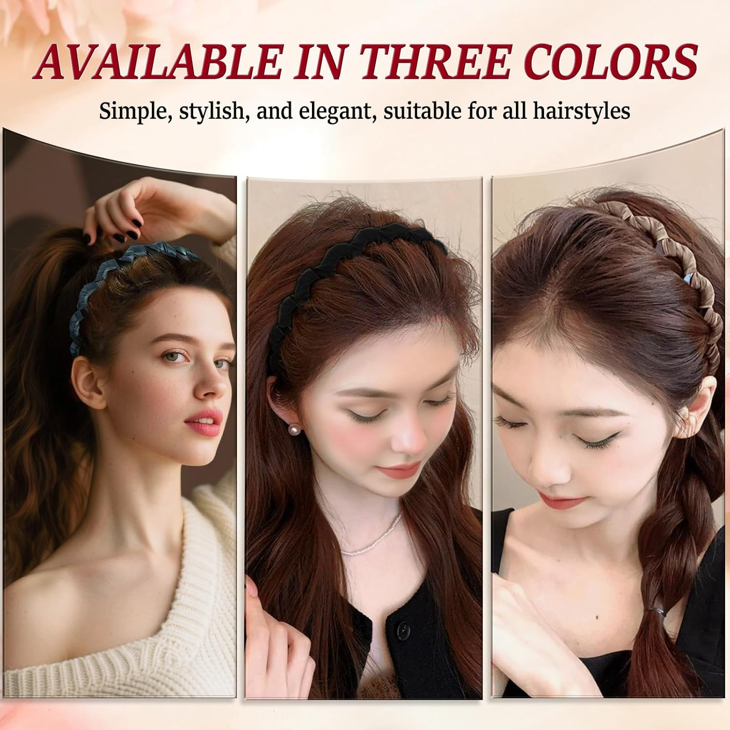 Xanthelle Women'S Hair Band, Zigzag Headband with Zigzag, Zig Zag Headband, Hair Bands, Elegant Headband for Women and Girls image number 4