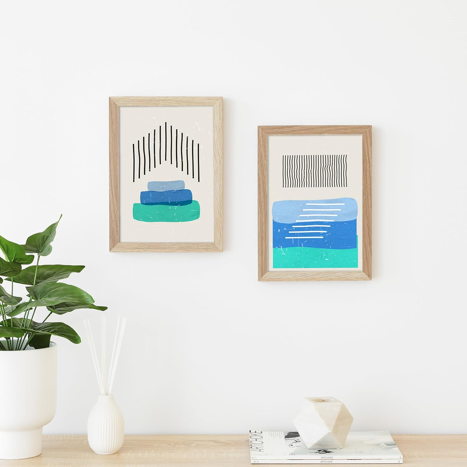 Cooper & Co. Set of 2 A4 Natural Poster Photo Frames image number 2