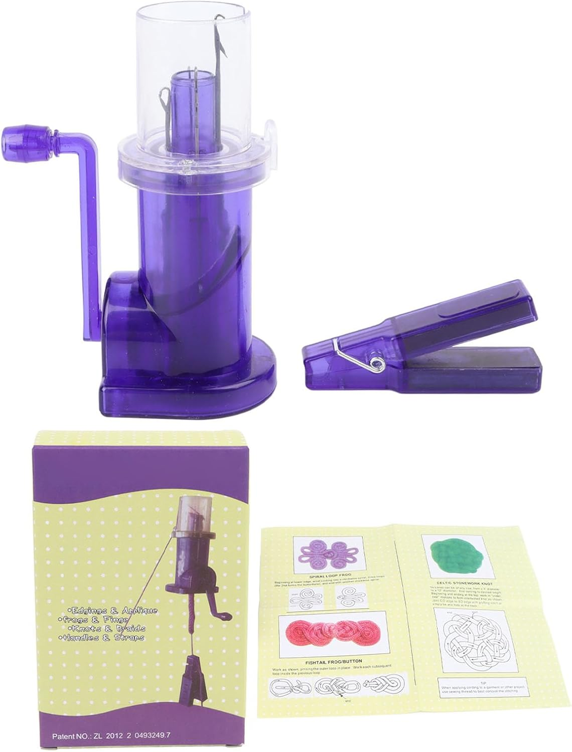 Embellish Knit Machine, Plastic Easy Manual Spool Knitter with Hand Crank, Lightweight Portable Weaver Knitting Tool for DIY Craft Ornament Garment Clothes image number 4