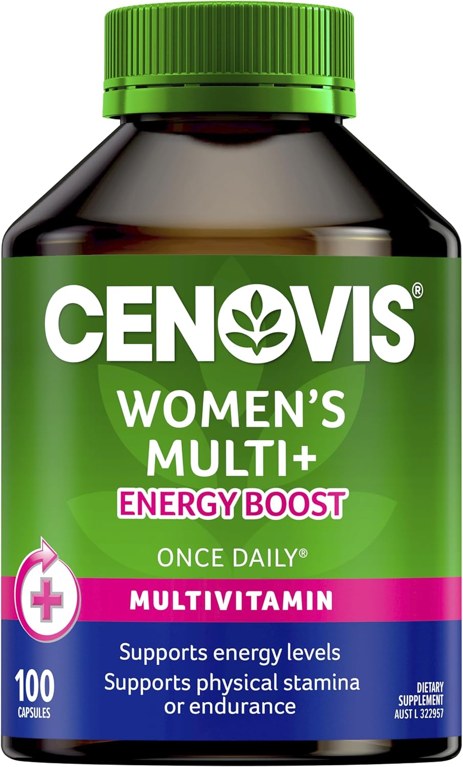 Cenovis Women'S Multi+ Energy Boost Capsules 100 - Daily Multivitamin Supports Energy Levels, Physical Stamina, Nervous System Function, Bone & Teeth Health - Maintains Healthy Immune System Function image number 5