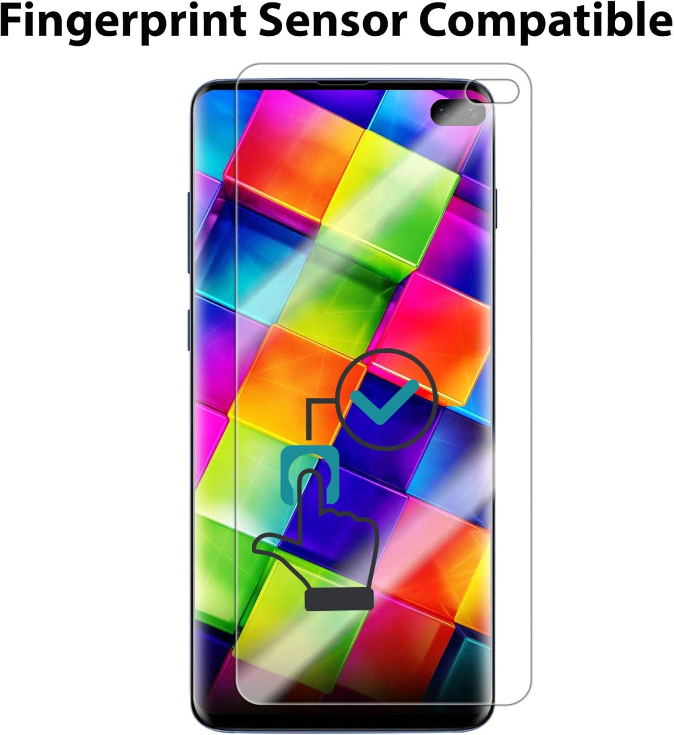 MEZON [3 Pack] Premium Hydrogel Screen Protector for Samsung Galaxy S10 5G &ndash; Full Coverage Ultra Clear Edge-To-Edge Film &ndash; Case Friendly, Shock Absorption (Galaxy S10 5G, Hydrogel) image number 6