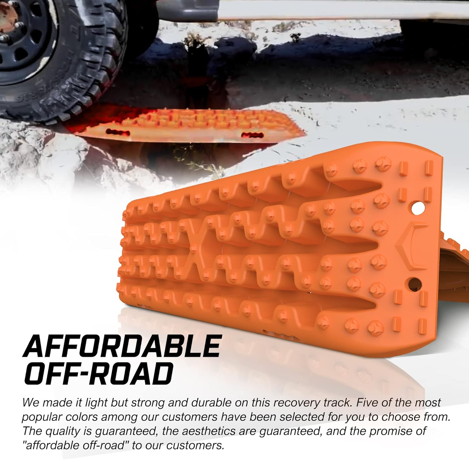 X-Bull Recovery Tracks Long Traction 4WD Boards Offroad Tracks 22046LBS/10000KG Stand for Automotive Accessories Tires and Wheels in Sand Mud Snow1 Pair Track Tyre Ladder for 4X4 Safety Tools image number 5