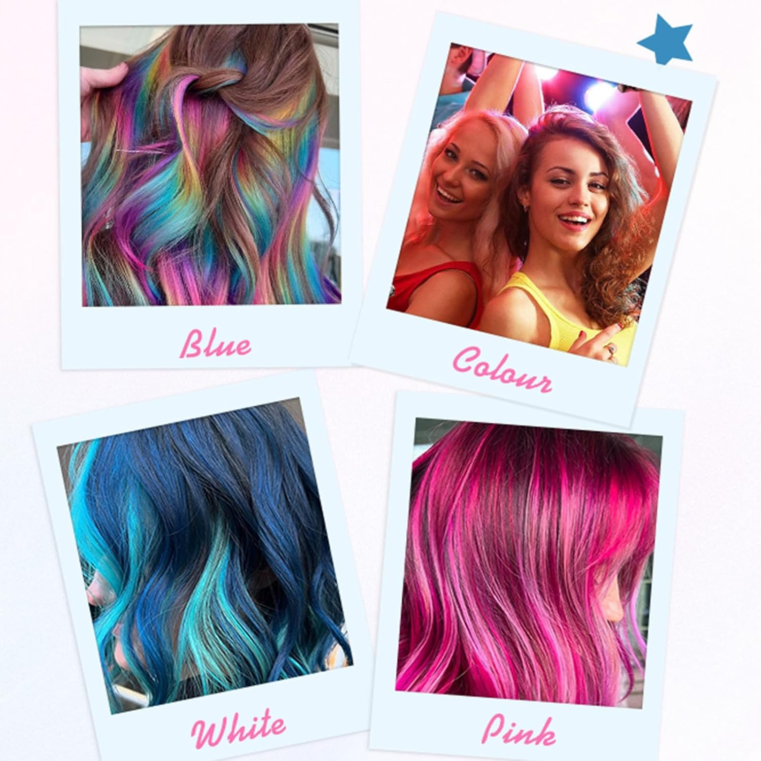 8 Colours Hair Chalk, Hair Chalk for Girls, Temporary Hair Colour, Dye for Children, Gifts for Girls, Age 6, 7, 8-12+, Colour Hairspray for Patrick'S Day, Children'S Day, Crazy Hair Day image number 2