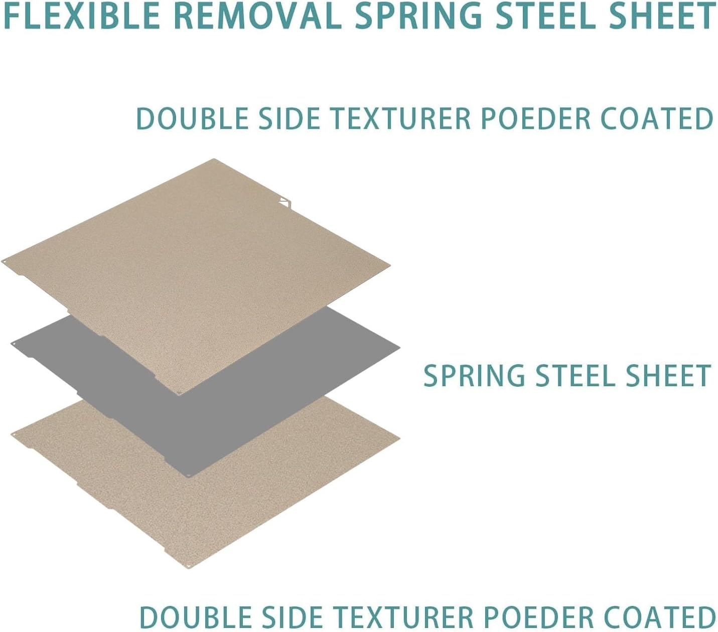 256X268Mm 3 Combo Build Plate, PEI Bed Double Sided Flexible Platform for Kobra 3 Combo, 3D Printer Print Platform image number 4