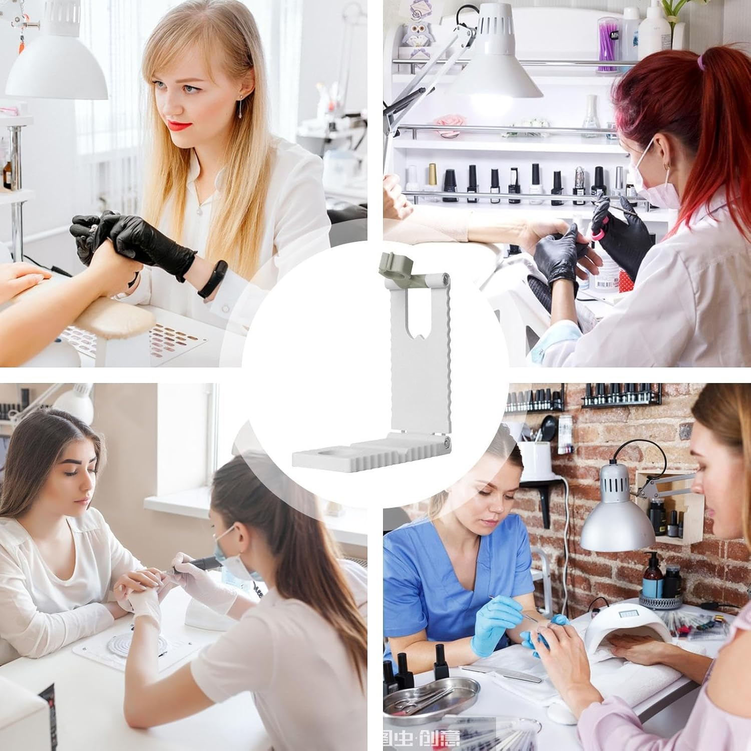 Vgvgaj UV Light Stand - UV Lamp Stand Cell Phone Holder - 360 Degrees Rotation Smartphone Stand, Adjustable Nail Manicure Tools for Girls Women image number 6