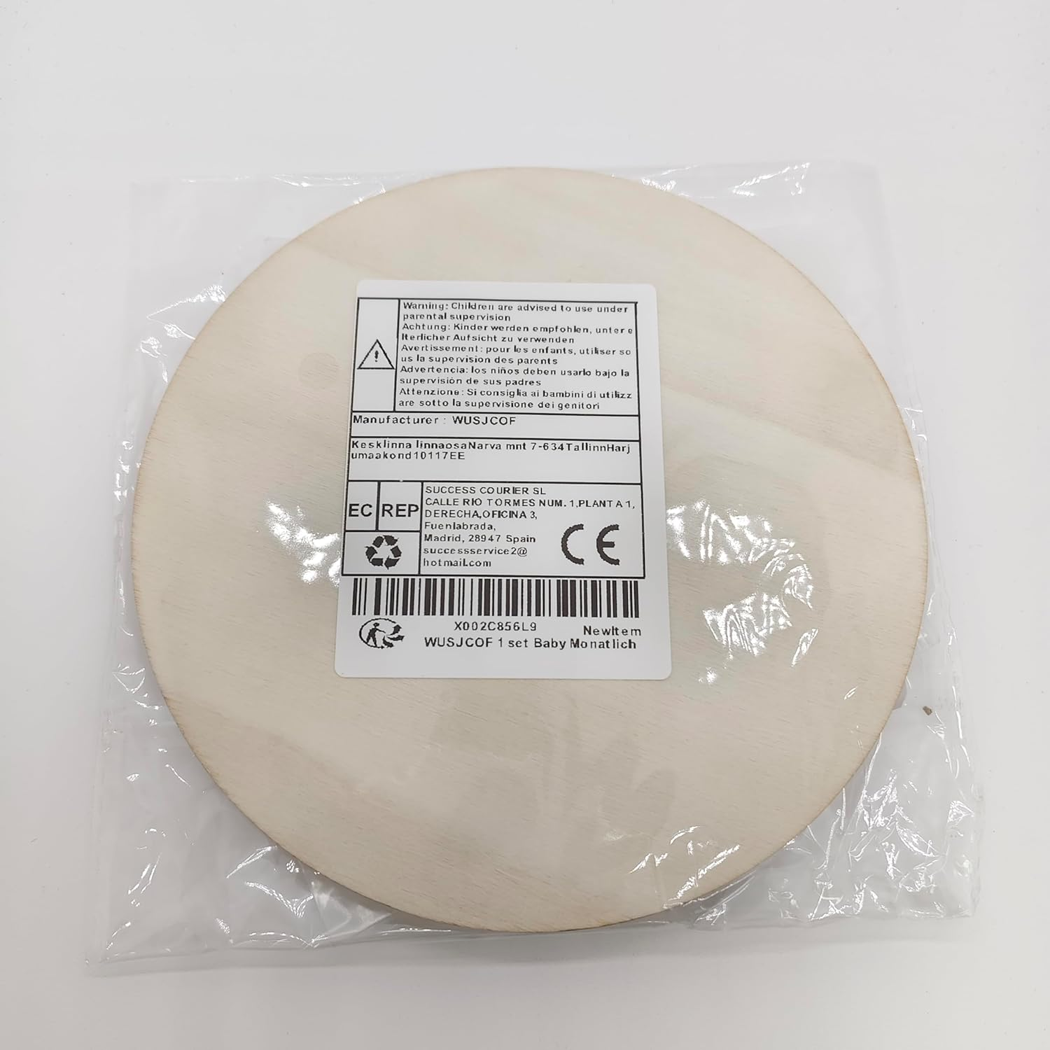 1 Set Baby Monthly Milestone Cards with Adhesive Dots, Flower Style, Wooden Photo Props for Toddlers from 0-12 Months, Baby Shower Growth Record image number 2