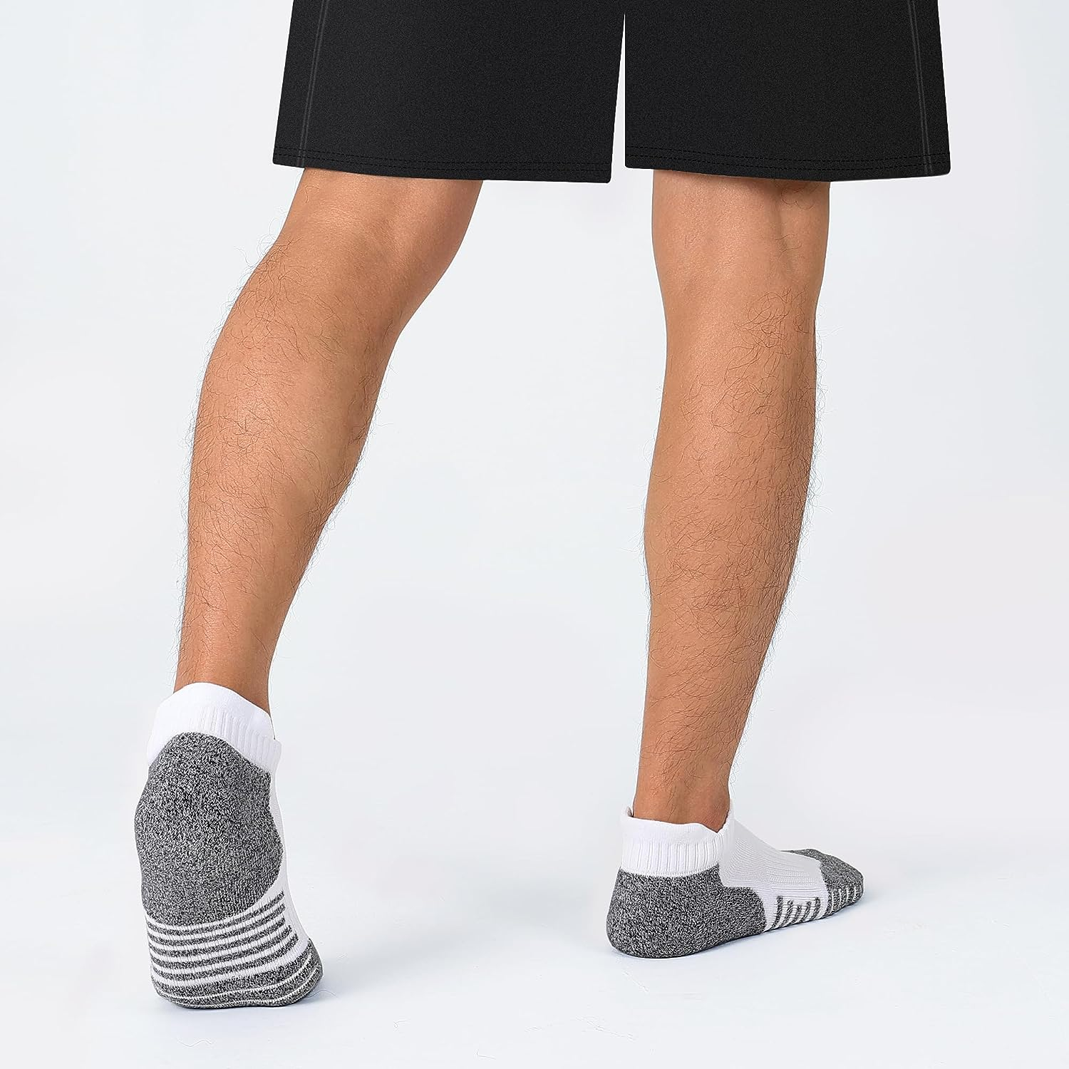 Closemate 6 Pairs Sport Trainer Ankle Socks for Men Low Cut Cotton Cushioned Tab Non-Slip Breathable Athletic Running Socks image number 4