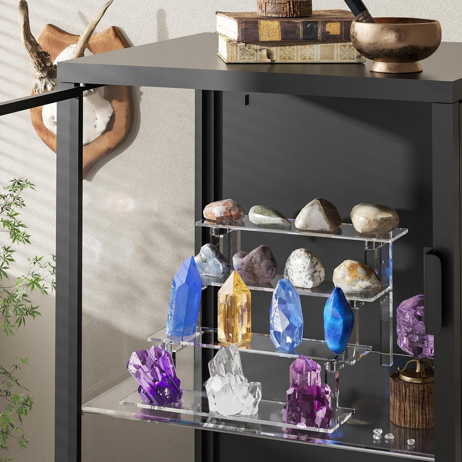 Grarry Perfume Stand Organizer, 12&rdquo; Acrylic Display Risers for Cologne Makeup Lotion, Risers for Display, 4 Tier Acrylic Stand Riser for Wedding Party Birthday image number 4