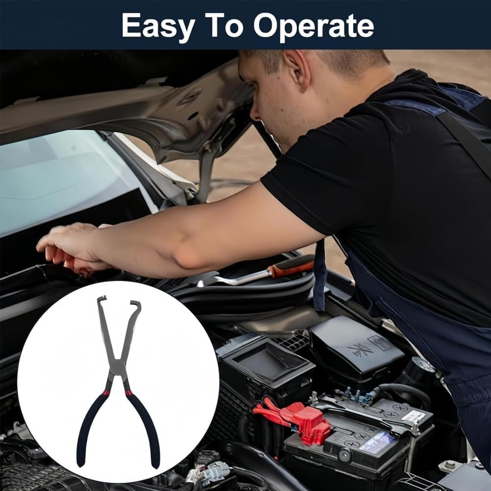 Electrical Disconnect Pliers, Rapid Disconnector Pliers, 8In Automotive Tools Electrical Connector Pliers, Automotive Hose Disconnect Tools for Push Tab Style Plugs(A+B) image number 4