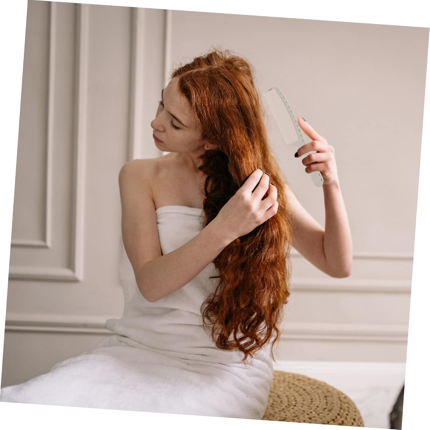 MERRYHAPY 4Pcs Professional Hair Combs for Men Precision Ruler Combs for Braiding Heat for Thick Hair