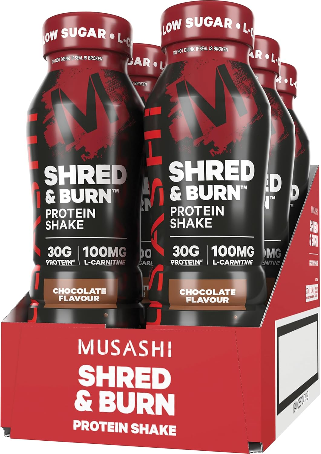 Musashi Muscle Recovery Ready to Drink Protein Shake - High Protein, Low Carb - Chocolate 6 Pack image number 1