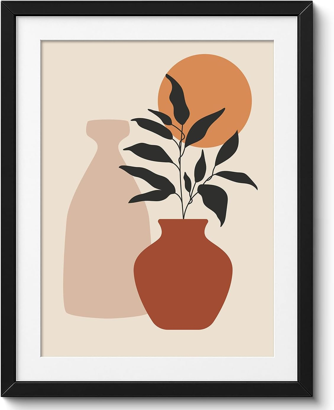 8X10 Picture Frame Minimalist Black Poster Frame with Plexiglass, Display Pictures 5X7 with Mat or 8X10 without Mat, Horizontal and Vertical for Home Decoration