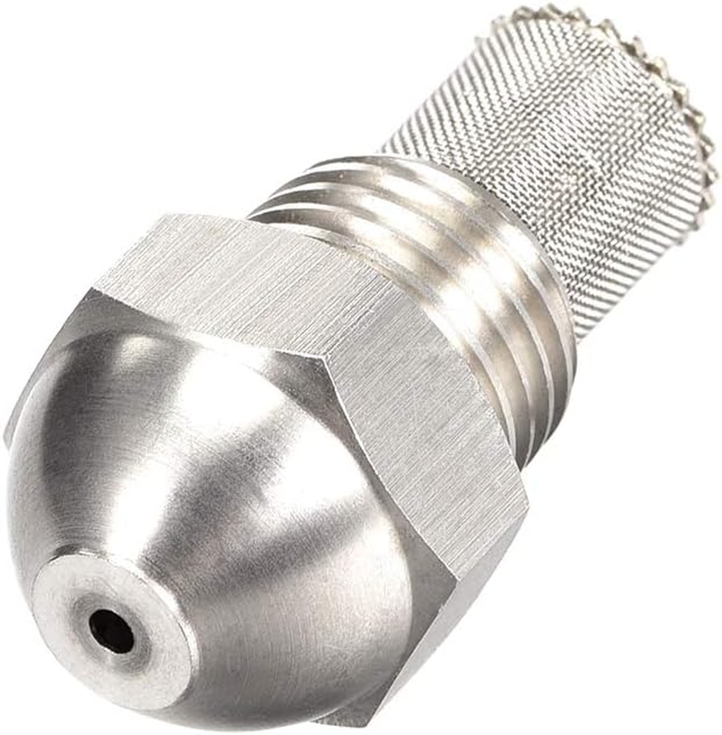 Uxcell Mist Nozzle - 1/4BSPT 0.3Mm Orifice Dia 304 Stainless Steel Fine Atomizing Spray Tip image number 2