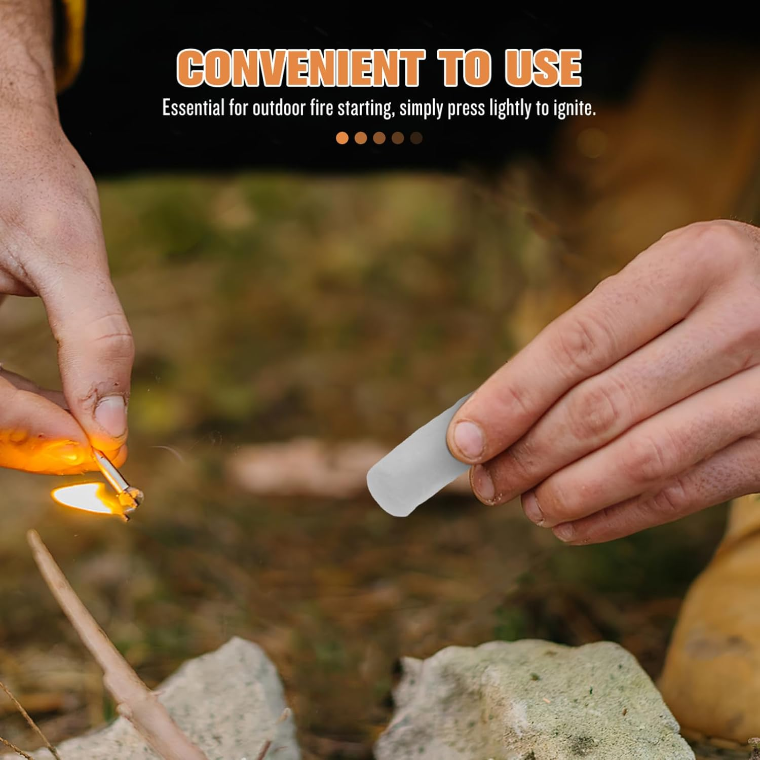 Happyyami 10Pcs Outdoor Camping Fire Starter Cotton Ignition Rods for Quick Easy Ignition Fire Pits BBQ image number 3