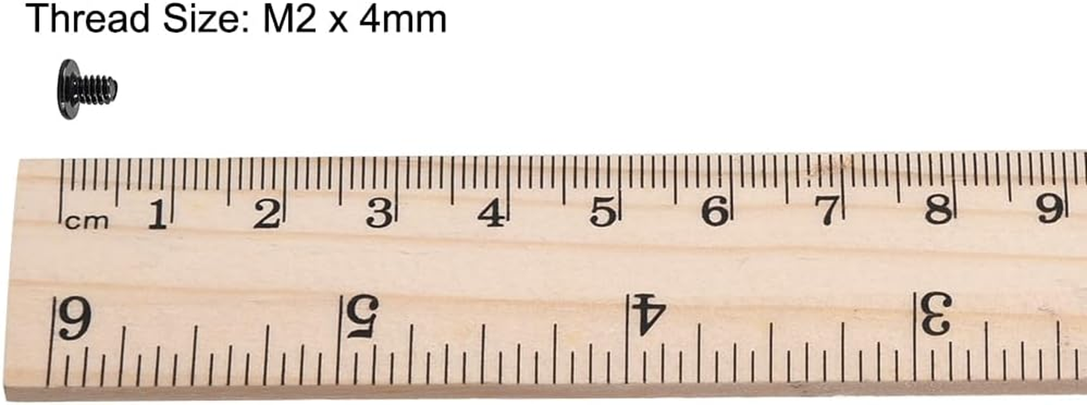 Uxcell M2X4Mm Phillips Screw Fastener Black 3.8Mm Dia Screw Head for Laptop PC TV Fan Audio Switch 50Pcs