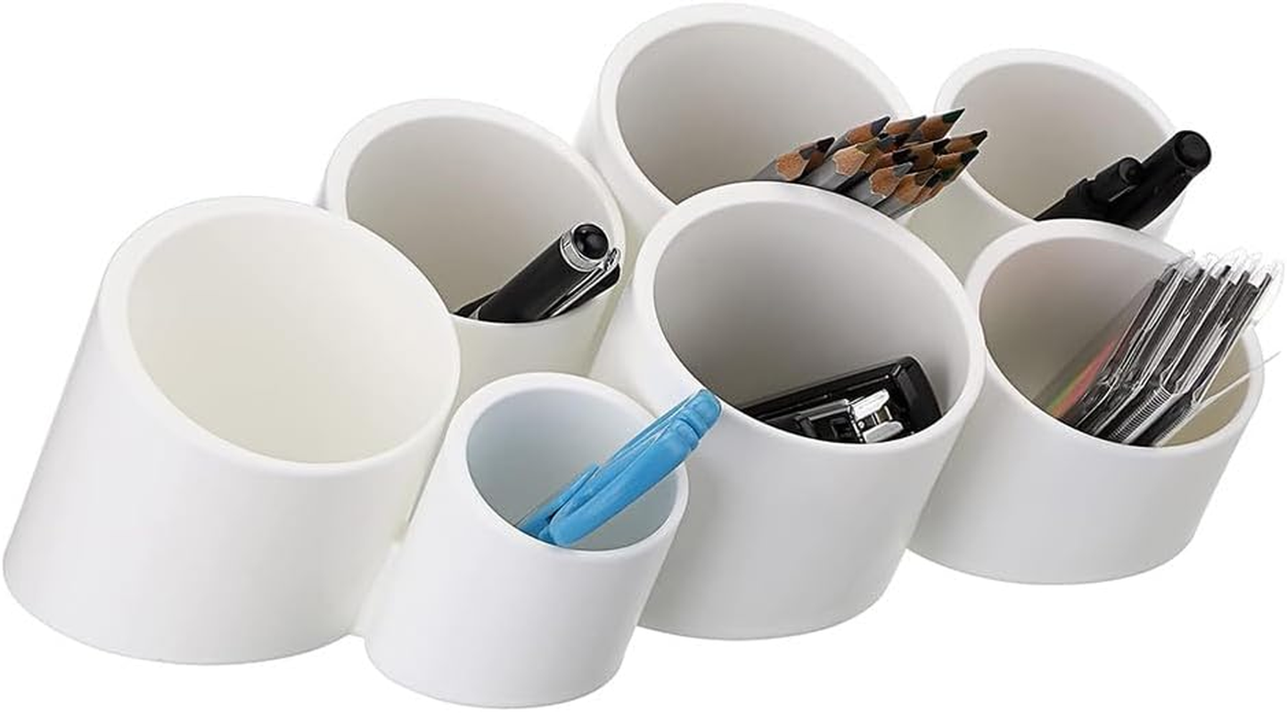 Tiltable Cylindrical Creative Pen Holder, Detachable Desktop Stationery Storage Box, Wall-Mounted Pen Holder, Suitable for Dormitories, Cosmetics, Business Card Holders, Offices, and Study Rooms image number 1