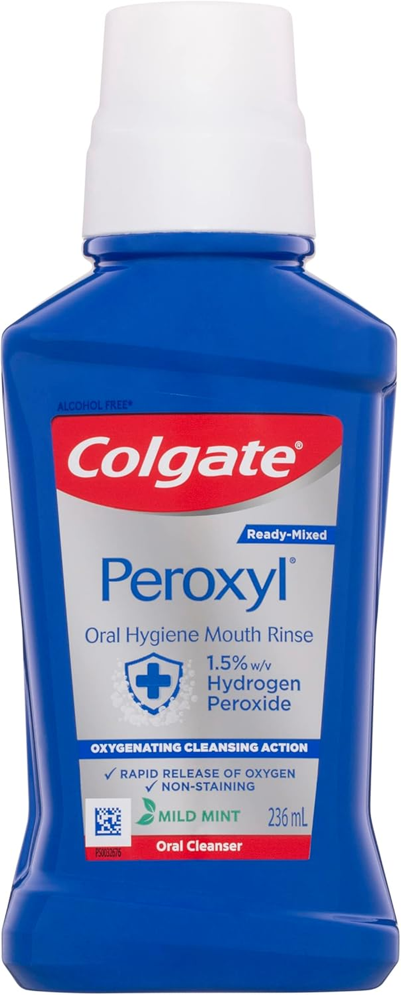 Colgate Peroxyl Rinse Oral Cleanser Mouthwash, 236Ml, Mint with 1.5% Hydrogen Peroxide image number 6