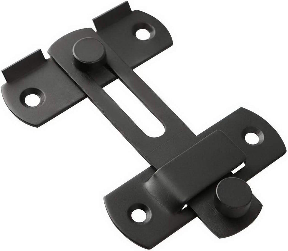 Stainless Steel Matte Black Door Lock Slide Gate Latch Tiny Door Bolt image number 2