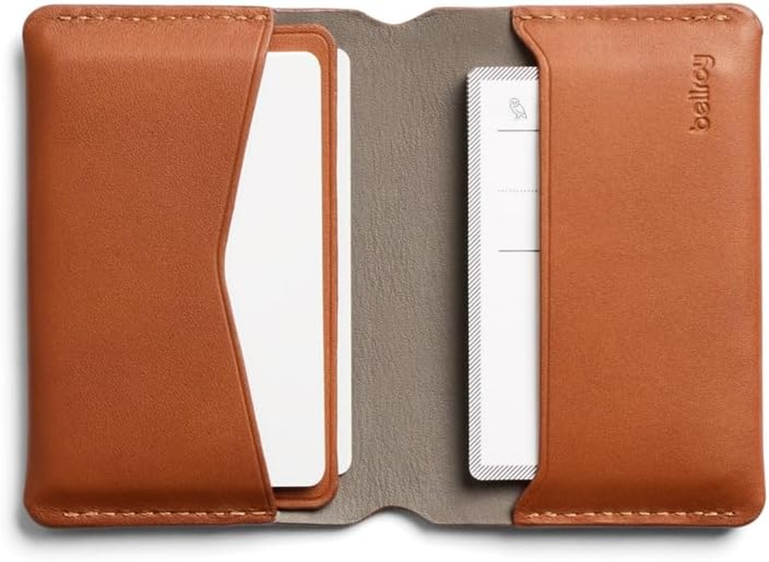 Bellroy under Cover (Slimline Leather Card Wallet/Holder with Card Storage, Quick Access Slot, plus Space for Folded Bills) - Caramel - Black image number 2