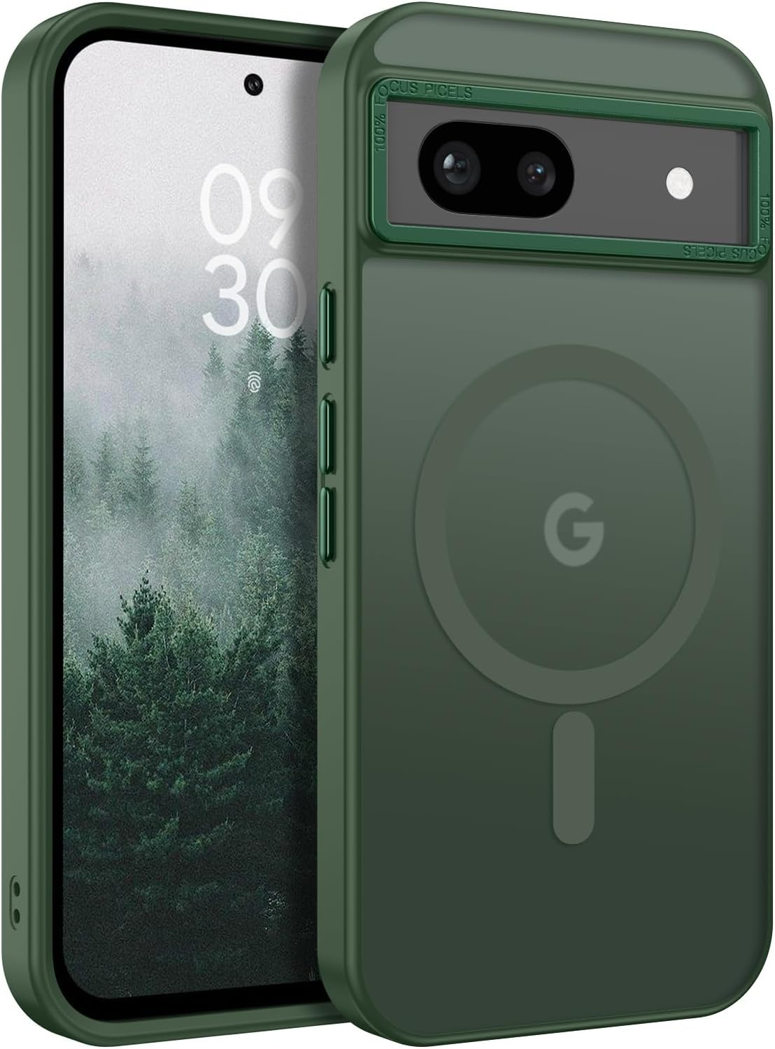 BENTOBEN for Google Pixel 8A Case, Google 8A Magnetic Case [Compatible with Magsafe] Translucent Matte Slim Shockproof Anti-Fingerprint Anti-Scratch Protective Cover for Google 8A 6.1&rsquo;&rsquo;Green