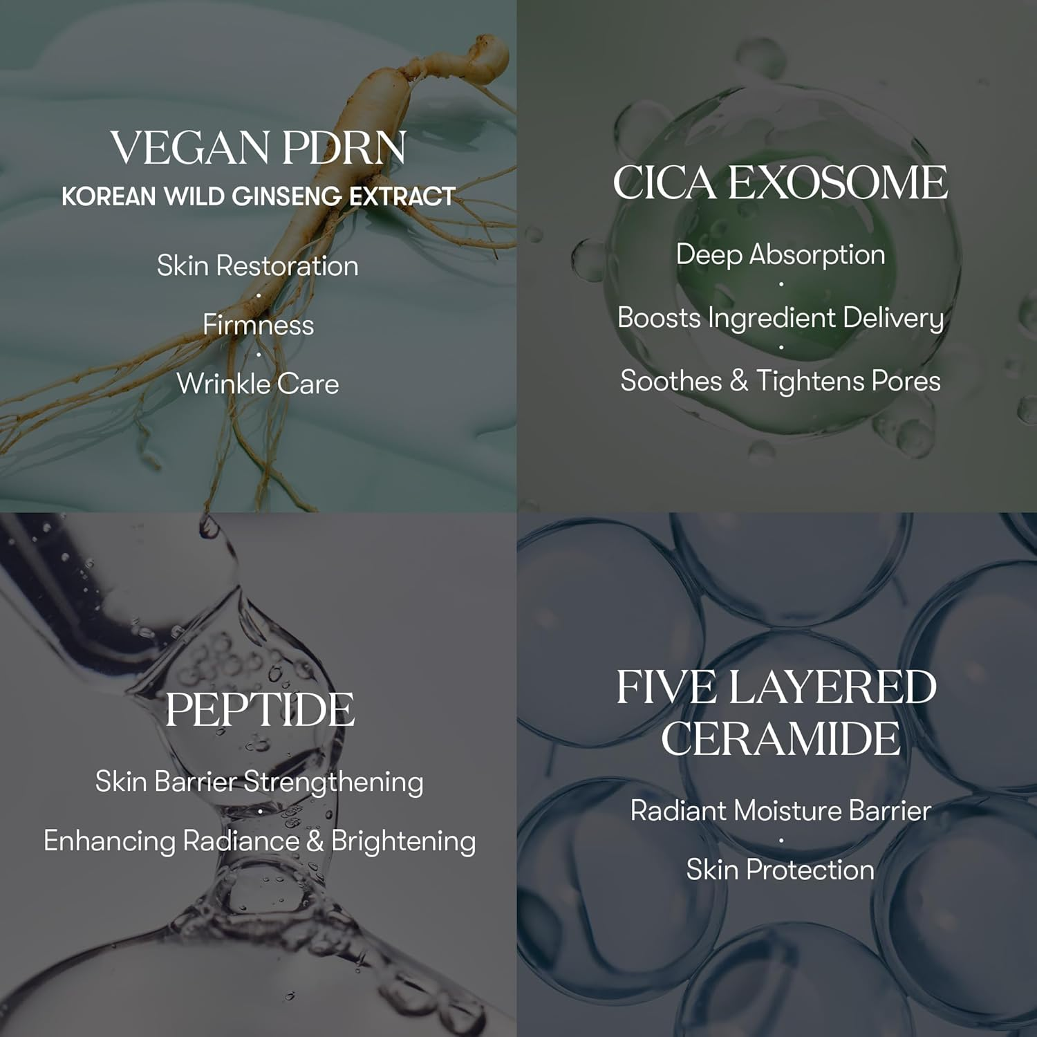 VT COSMETICS PDRN Cica Exosome Ampoule, Firming Serum with Peptide & Ceramide for Anti-Aging, Wrinkle Care, Plumping, Hydration & Radiant Glow, for All Skin Types, Korean Skincare (1.01 Fl. Oz.) image number 3