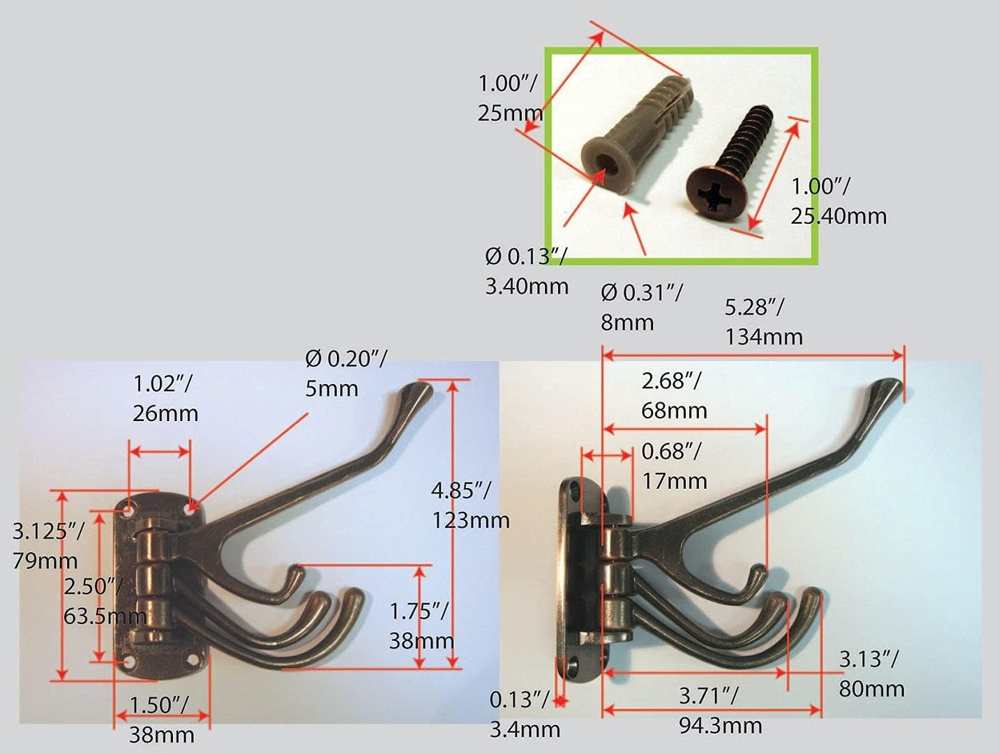 Nystrom NH027300195 Utility Swivel Hook, Brushed Nickel Finish