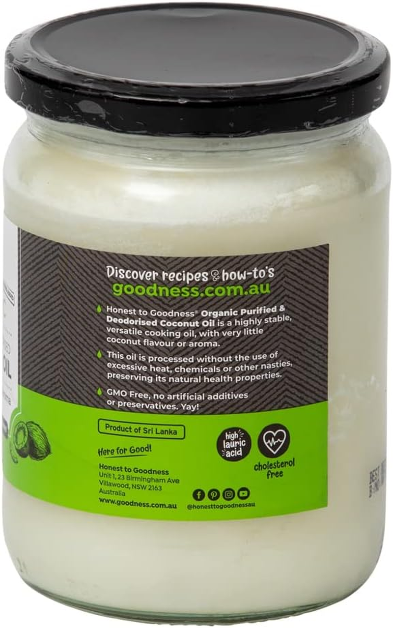 Honest to Goodness Organic Purified/Deodorised Coconut Oil, 500 Ml image number 6