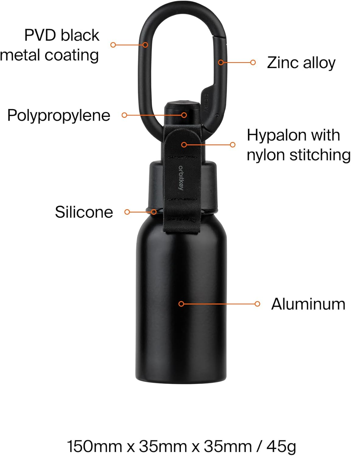 Orbitkey Clip-On Refillable Bottle 50Ml - Black image number 5