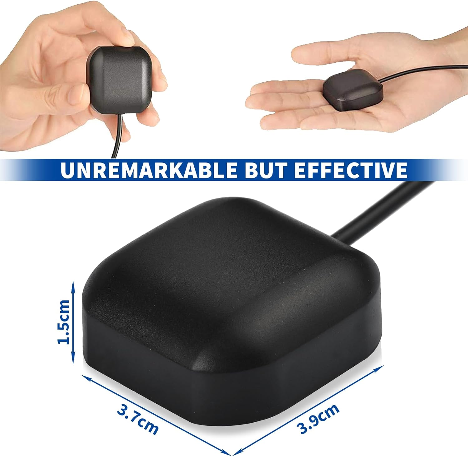 Bingfu GPS Aerial Vehicle Waterproof Active GPS Antenna with SMA Male Connector for Car Stereo Head Unit GPS Navigation System Module Truck Marine Boat GPS Tracker Locator Real Time Tracking Device