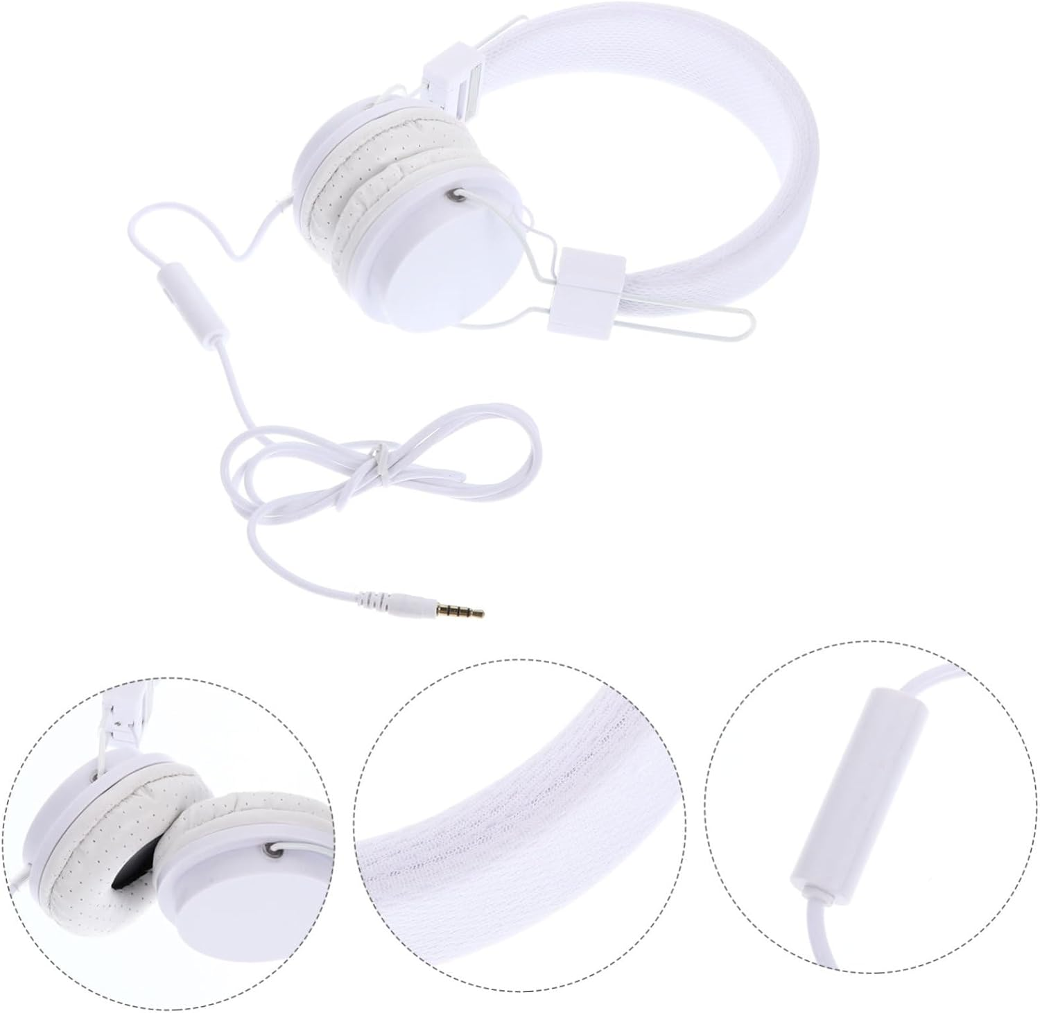 LIGIGWASH Wired Over-Ear Game Headset In-Line Mic, White, Stereo Gaming Headphones for Pc, Wired Headphone for Gamers and Streaming image number 6