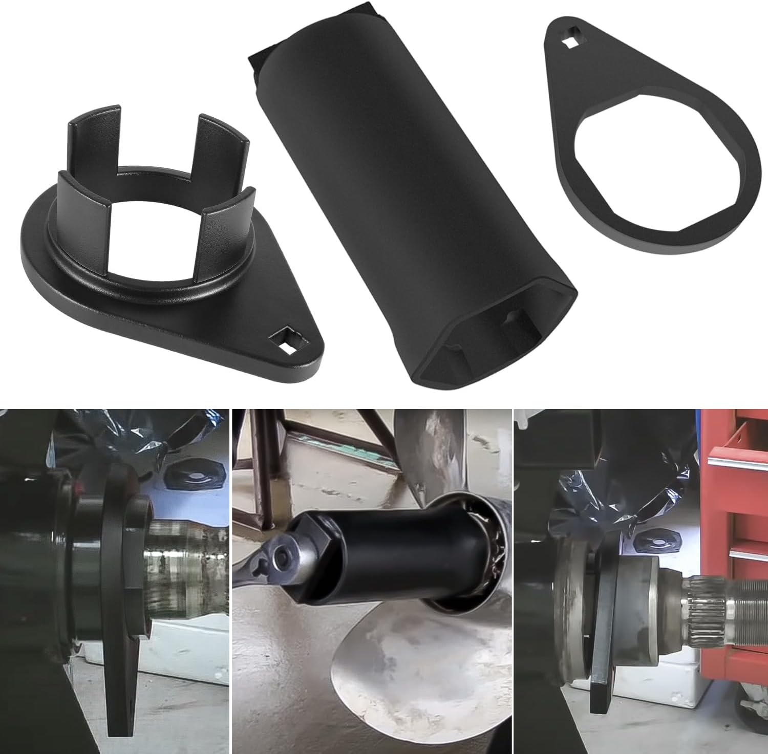 Danti Bravo 3 Tool Kit - 91-8053741 Bearing Carrier Nuts Tool & 91-805457T1 Propeller Prop Nut Socket Wrench & 91-805374 Blackhawk Drive Bearing Carrier Tool - for Mercury Bravo III Sterndrives image number 4