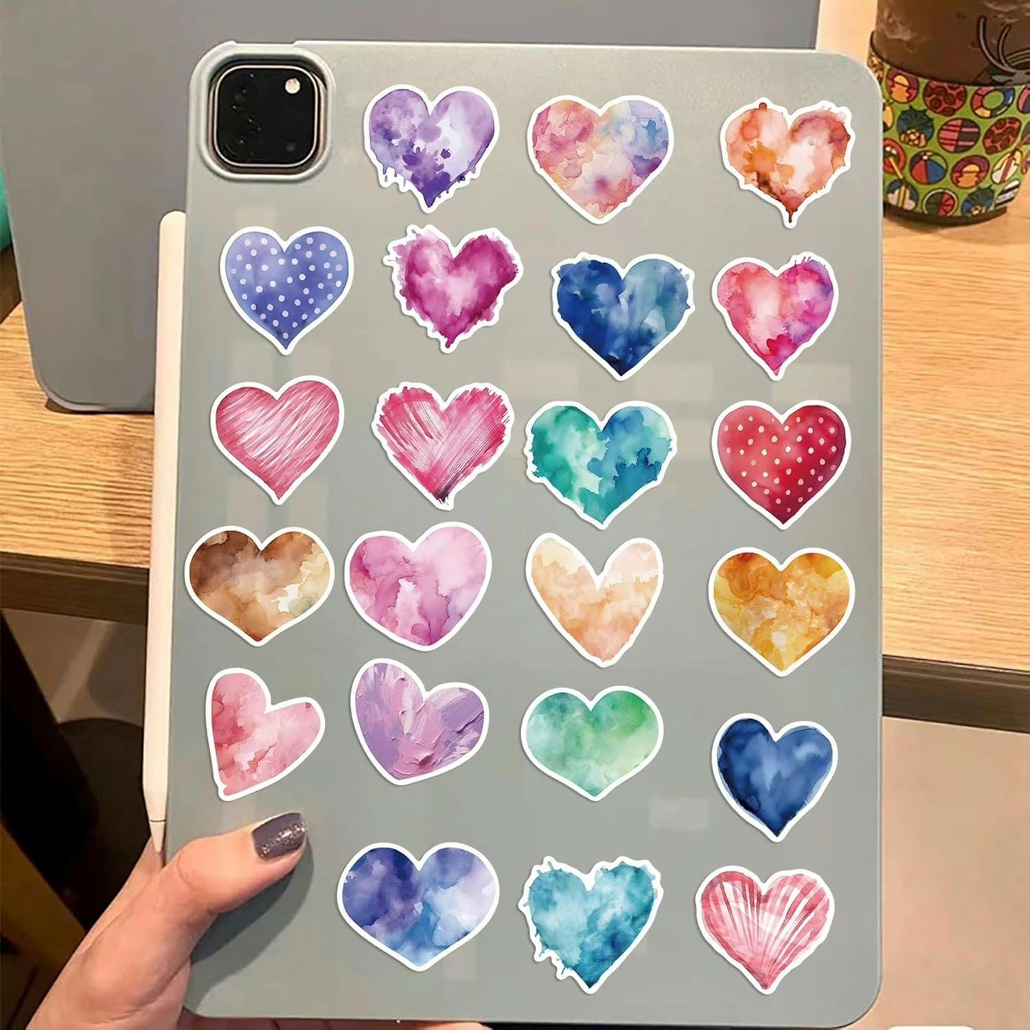 Heart Stickers for Kids, 50Pcs Cute Stickers for Kindle Book Laptop Computer Water Bottle Skateboard Guitar, Scrapbooking Supplies for Toddlers Kids Boys Girls Teens