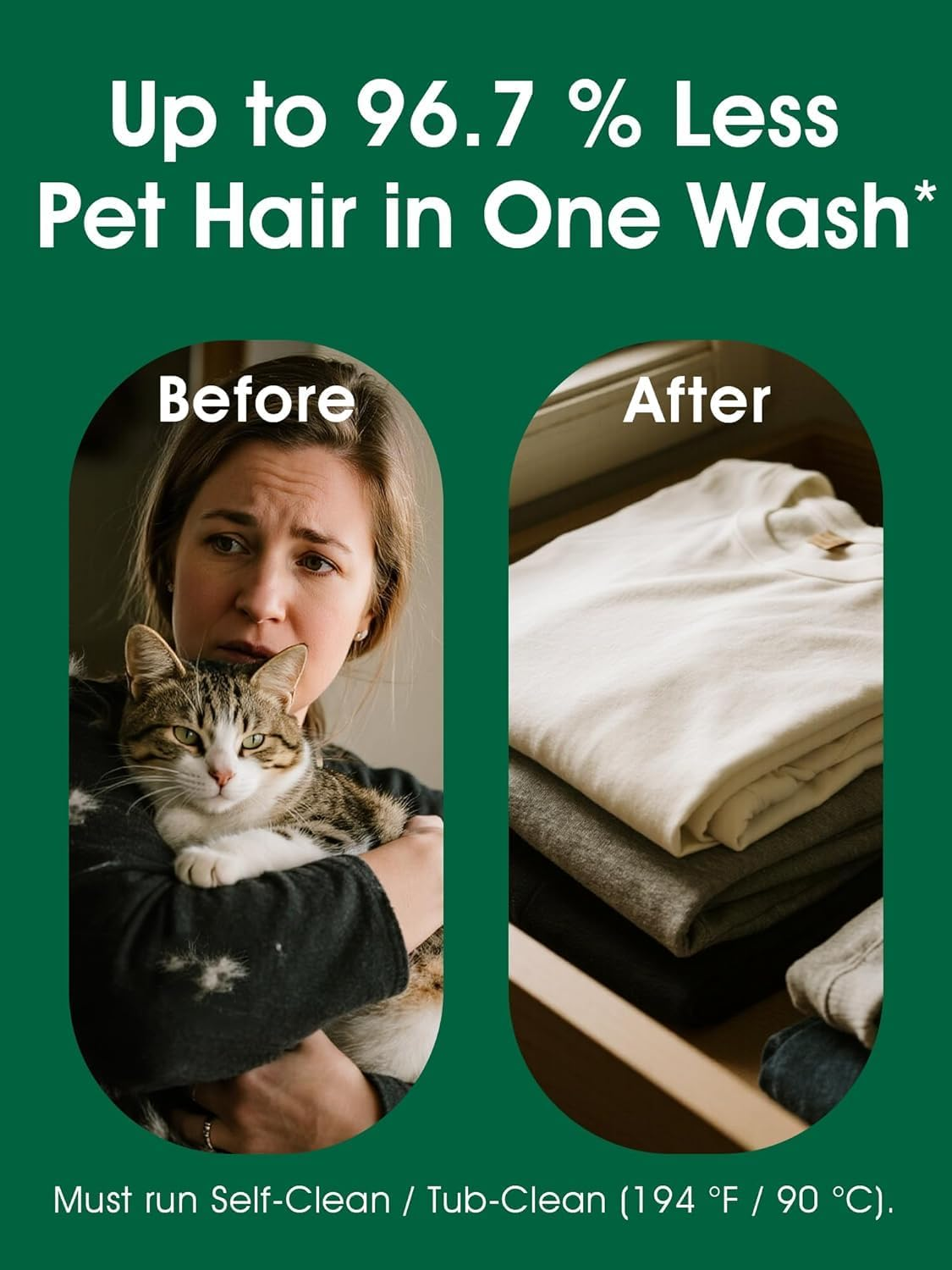 Pochita 6-In-1 Hair Dissolving Laundry Powder, Pet Hair Remover for Laundry, 90% Fur Removal, Dog Hairs Removal, Odor & Stain Remover, 2.29 Pounds image number 4