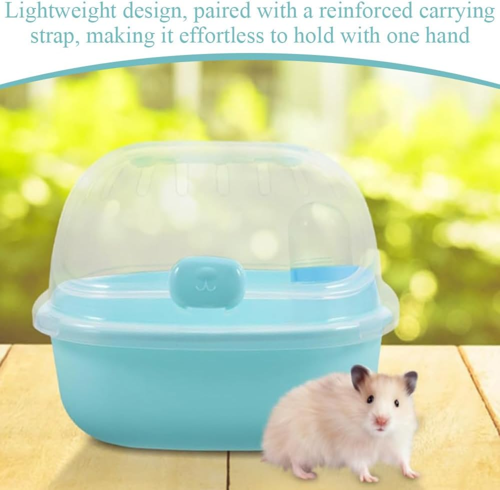 Hamster Carrier Cage,With 60Ml Water Bottle,Portable Animal Travel Carrier Carry Case,Handheld Plastic Cage,Pet Supplies,For Gerbils,Hamster,Small Pets image number 5