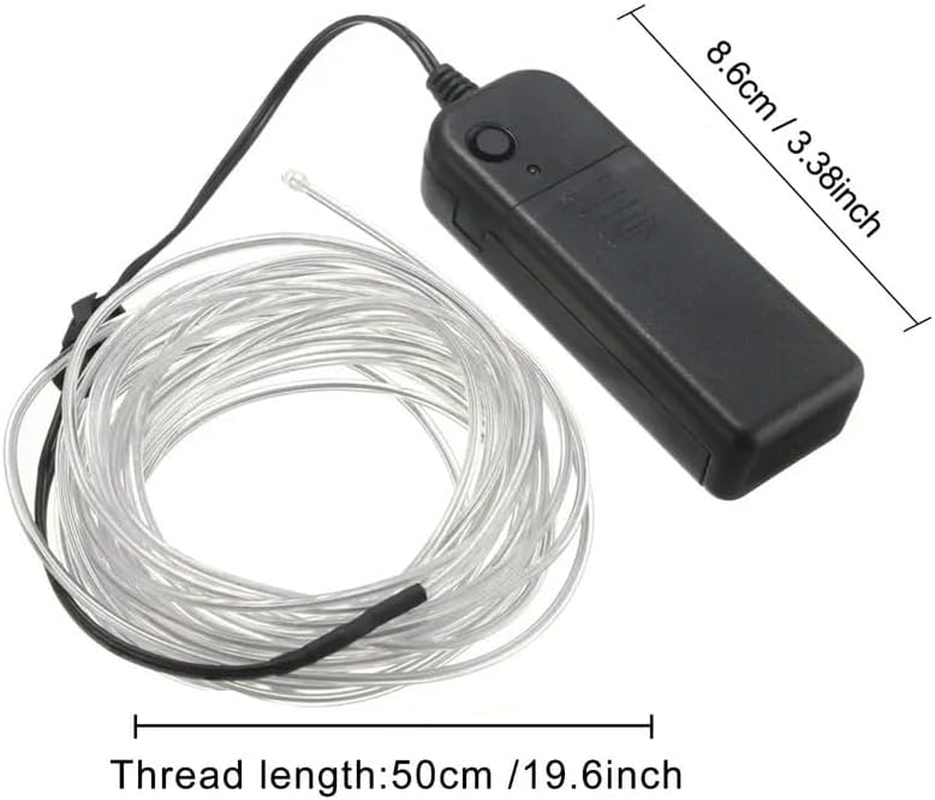 EL Wire Light, 16.4Ft/5M Portable Battery Pack Neon Lights Strip 360&deg; Cuttable Glowing Rope Lights for Parties, Halloween, DIY Decoration(Yellow)