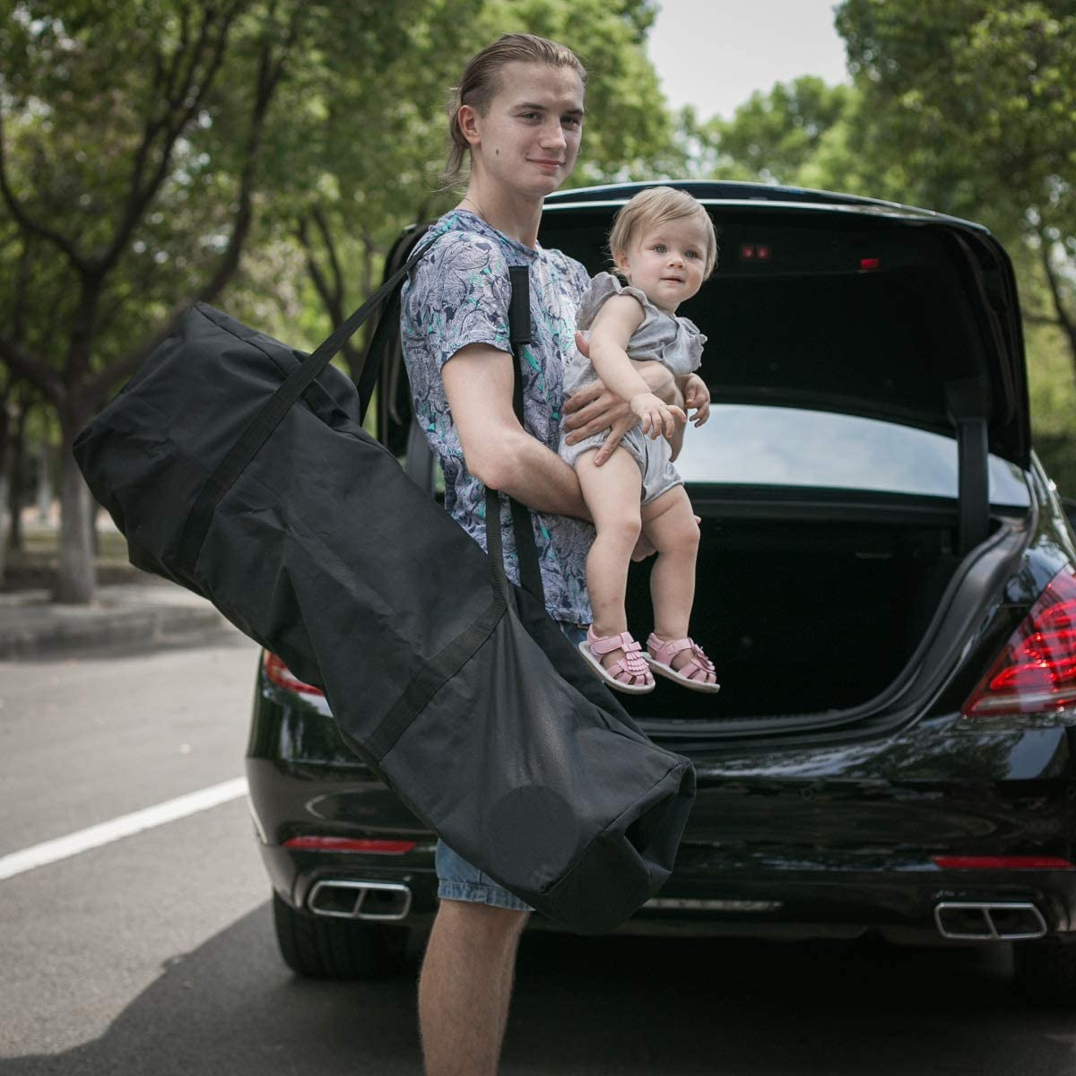 INFANZIA Duffel Bag, Large Capacity, Waterproof, Polyester, 47.2*13.7*17.7 Inches image number 1