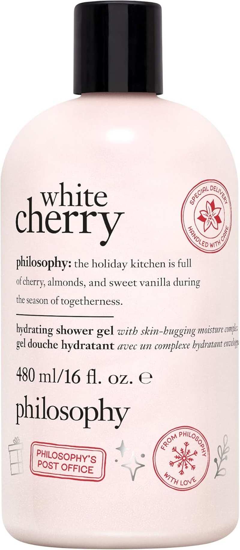 Philosophy White Cherry Hydrating Shower Gel, Bubble Bath, & Shampoo, 480Ml