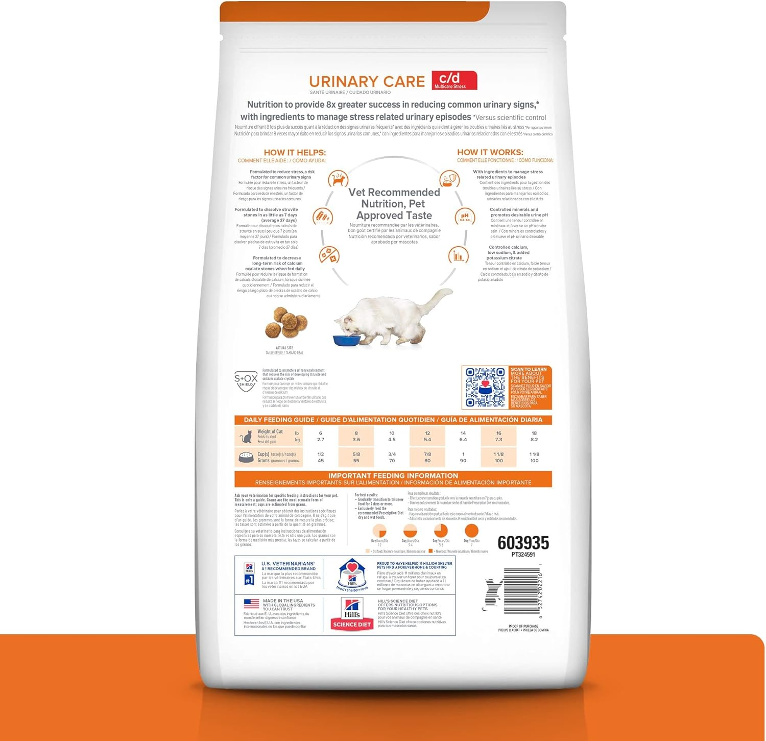 Hill'S  Diet C/D Multicare Stress Urinary Cat Food 3.86Kg image number 4