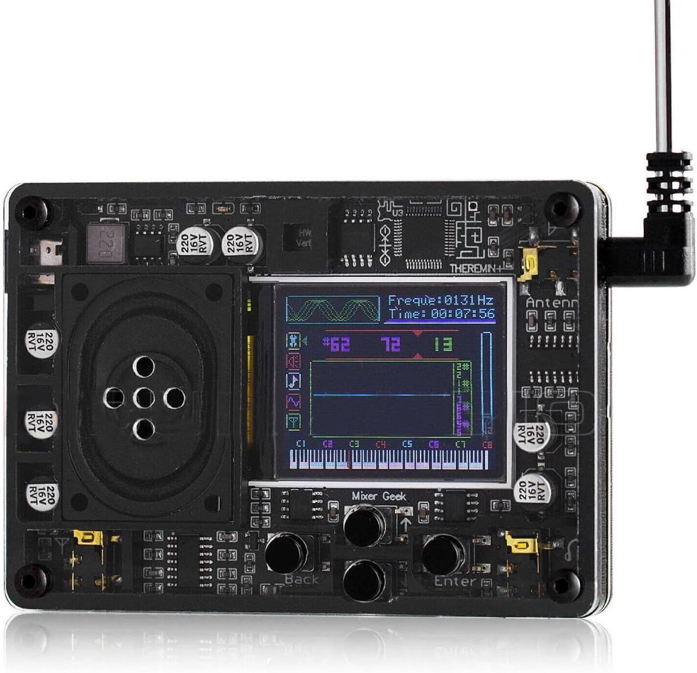 Mini Theremin Musical Electronic Instrument, Type C Interface Multiple Adjustable Voices Theremin Vintage Musical Module with Color Screen, Innovative Gift image number 4