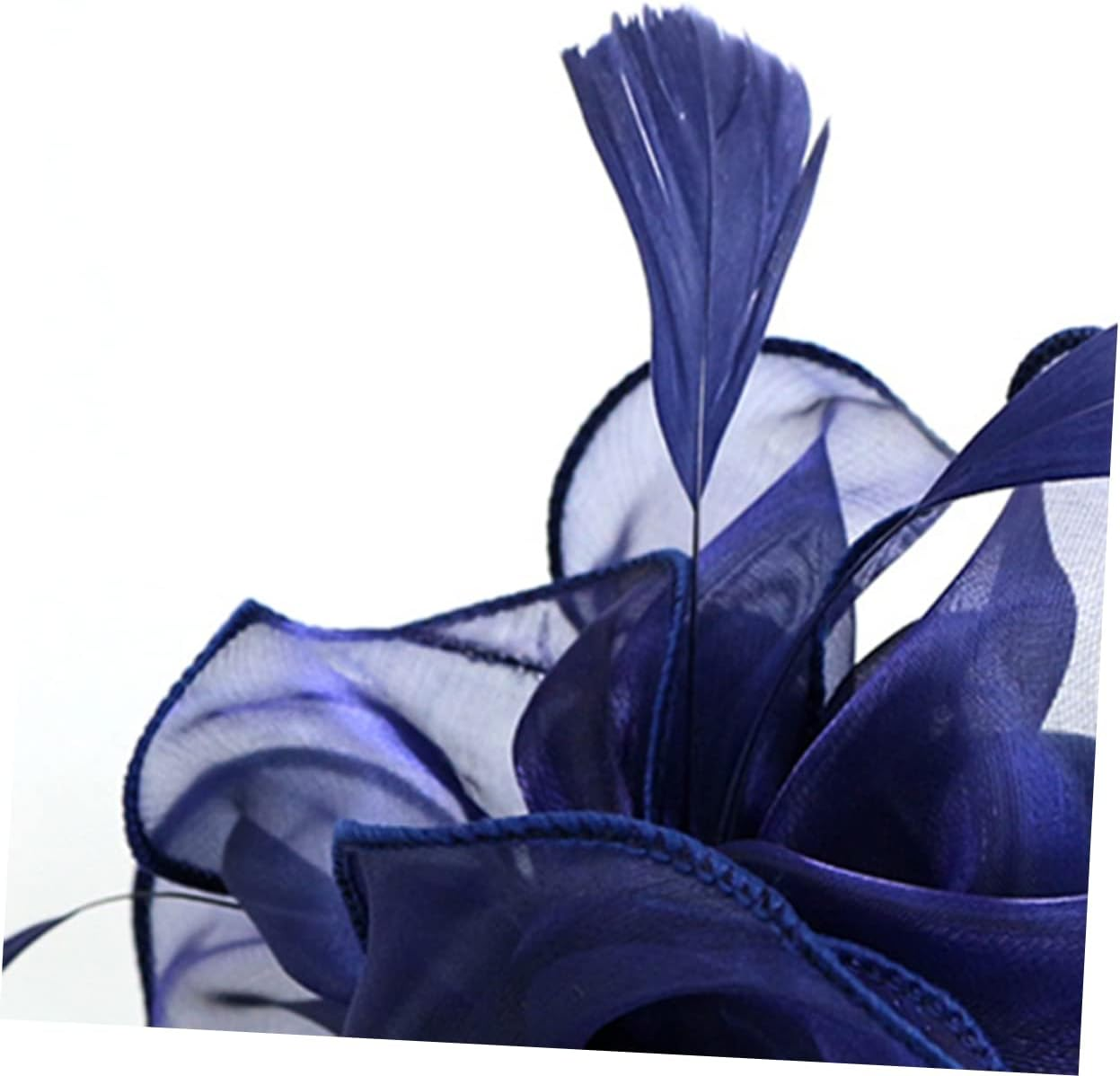 KALLORY Headband Organza Hair Accessiores for Women Elegant Blue Headband for Wedding Party Prom