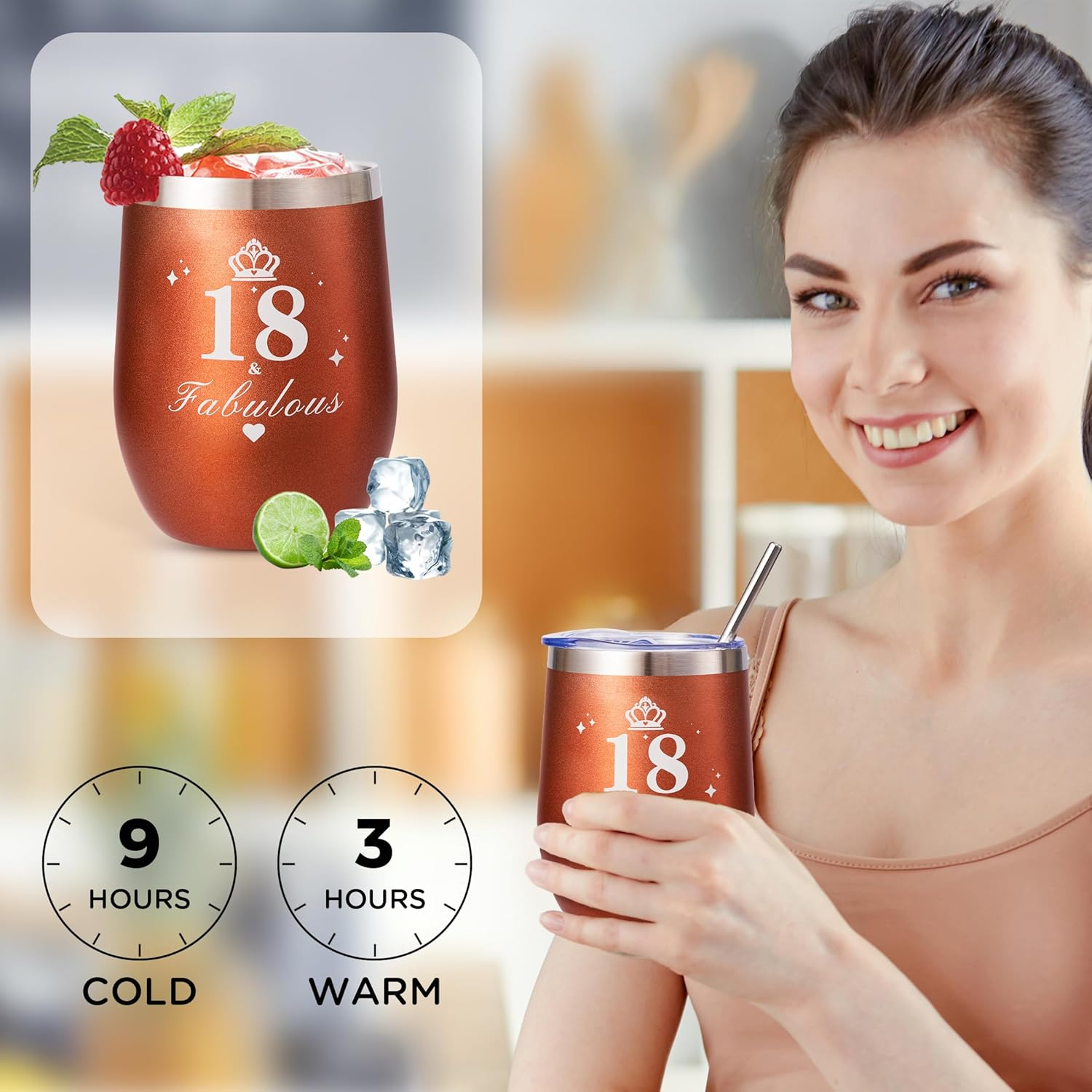 18Th Birthday Hamper Basket for Her - Turning 18 Year Old Female Birthday Gifts, Pamper Box for Ladies, Personalised Presents for Mom, Wife - 18Th Birthday Gifts image number 6