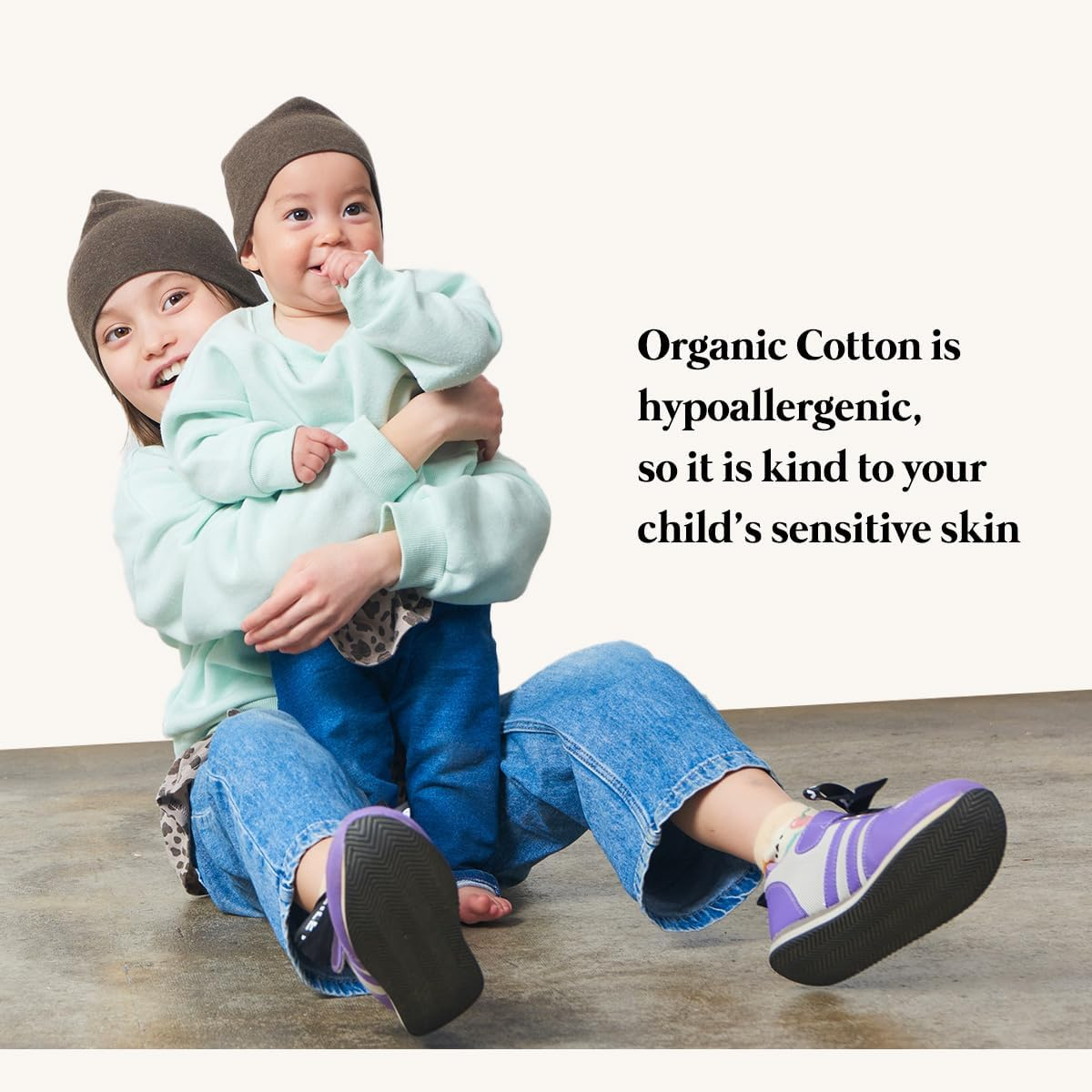 CHARM Toddler Organic Beanie Boys - Slouchy Cotton Kids Warm Knit Hat Girls image number 5