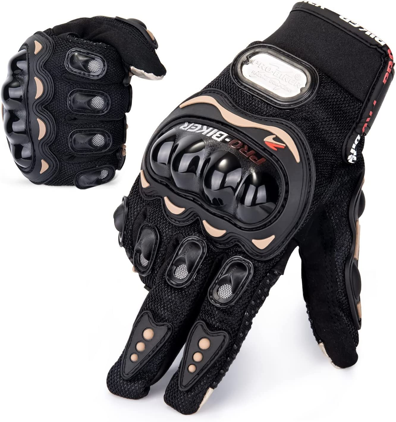 WOTOW Motorcycle Gloves for Men Women, Touchscreen Summer Mountain Dirt Bike Gloves Breathable Powersports Racing Gloves for Cycling Motorbike ATV MTB BMX Riding Camping Climbing Hiking Work Outdoor image number 6