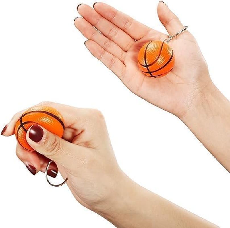 18 Pack Orange Basketball Keychains for Party Favors, School Carnival Reward, Party Bag Gift Fillers (Basketball Keychains,18 Pack) image number 6