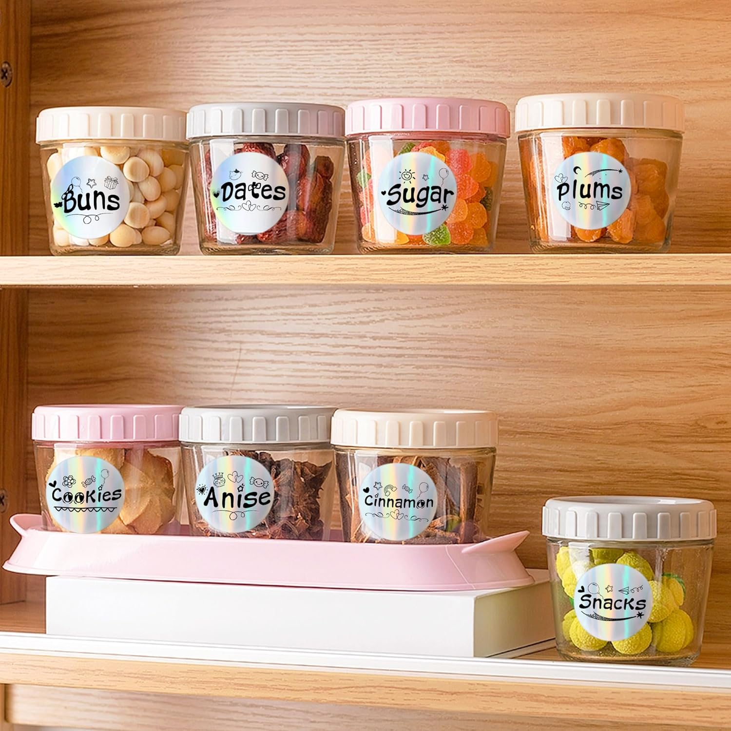 2'' Holographic Thermal Labels - 400Pcs round Thermal Printer Labels, Waterproof Thermal Printer Stickers for Logo Design, Name/Price Tag, Thanks Card, Address, QR Code, 400 Labels/Roll image number 6