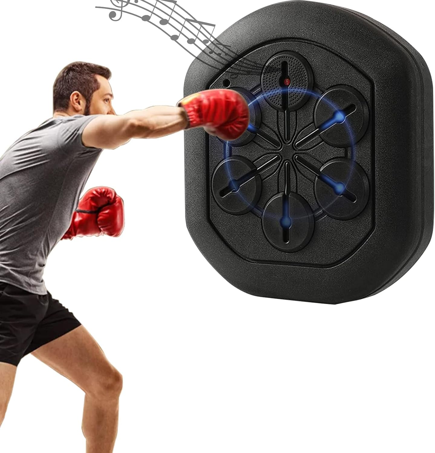 Boxing Training Machine Home Wall Mount Music Boxer, Electronic Smart Focus Agility Training Digital Boxing Wall Target Punching Pads Suitable for Home Exercise/Boxing Training/Stress Release image number 1