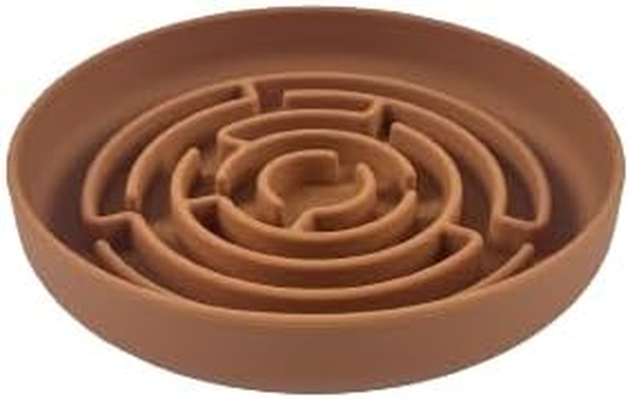 Slow Feeder Dog Bowl. Silicon Dog Puzzle Bowl & Lick Mat. Non Slip Slow Feeder Reduced Gulping for Small & Medium Dogs, Slow Eating Bowl, Dishwasher Safe (Terracotta) image number 4