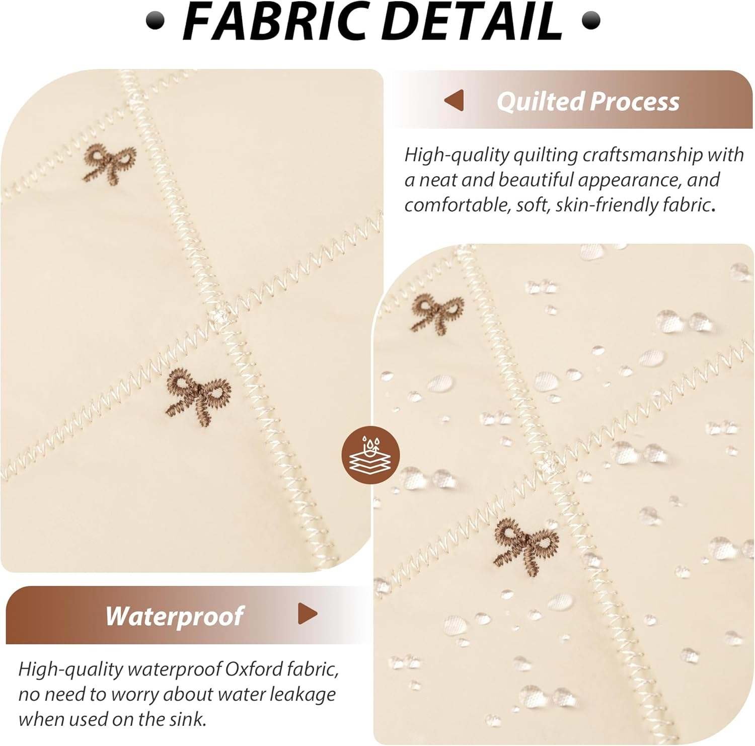 Linpr Shark Flex Style Case, Travel Hair Dryer Bag Compatible with Dyson Airwrap, Quilted Hair Tool Organizer Bag with Bow Pattern, Portable Carrying Case for Flat Curling Iron Accessories (Beige) - Beige image number 5