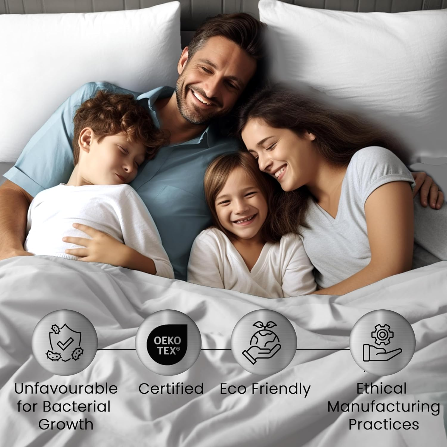 CHATEAU HOME COLLECTION Queen Sheet Set, Ultra Luxury Tencel, 4 Piece, White, Solid, Queen Size, Breathable, Cooling, Deep Pockets, Superior Softness